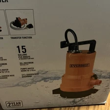 Everbilt 1/4 HP 2-in-1 Submersible Utility and Transfer Pump UTA02510