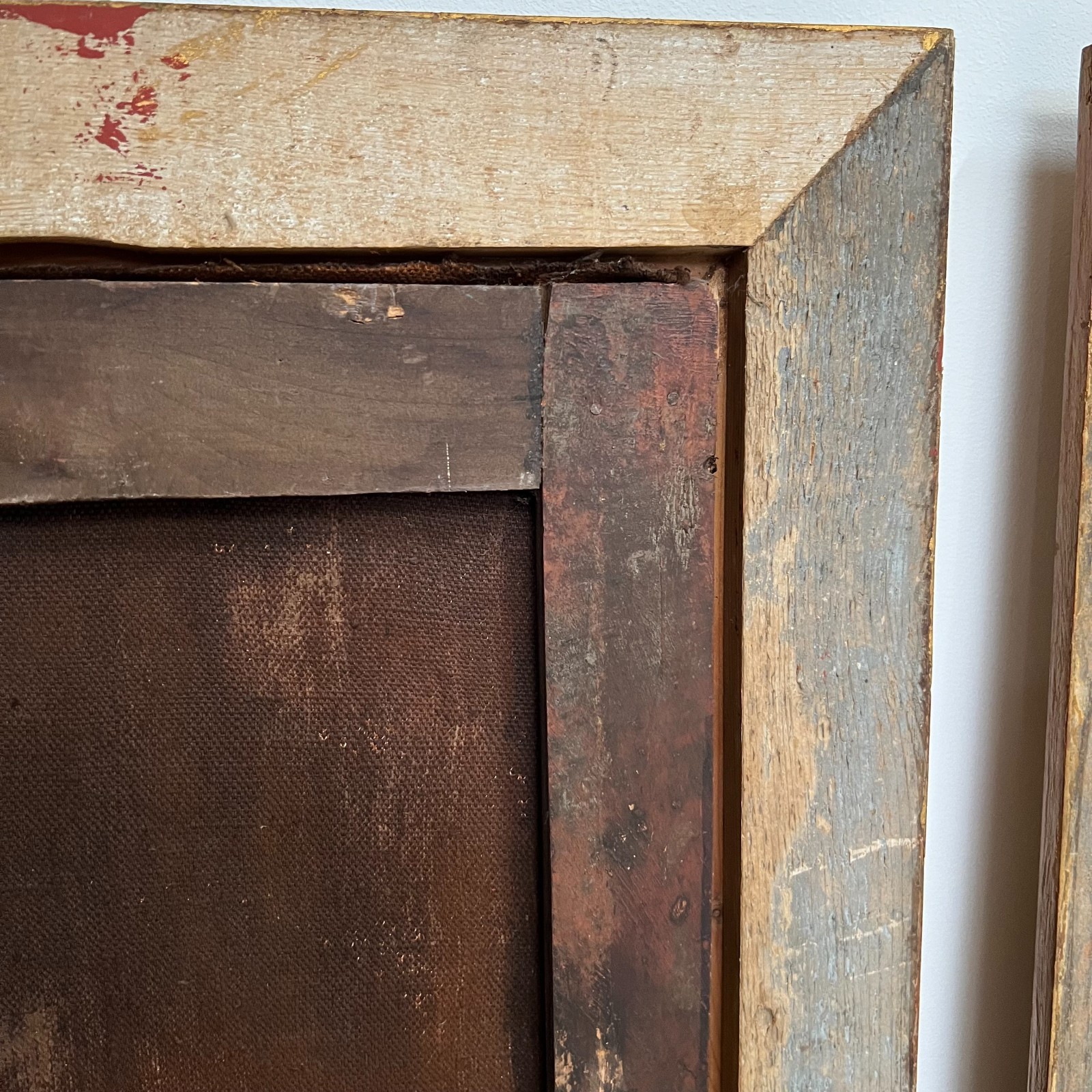 Painting, oil on canvas, pair of large still lifes flowers 18th century