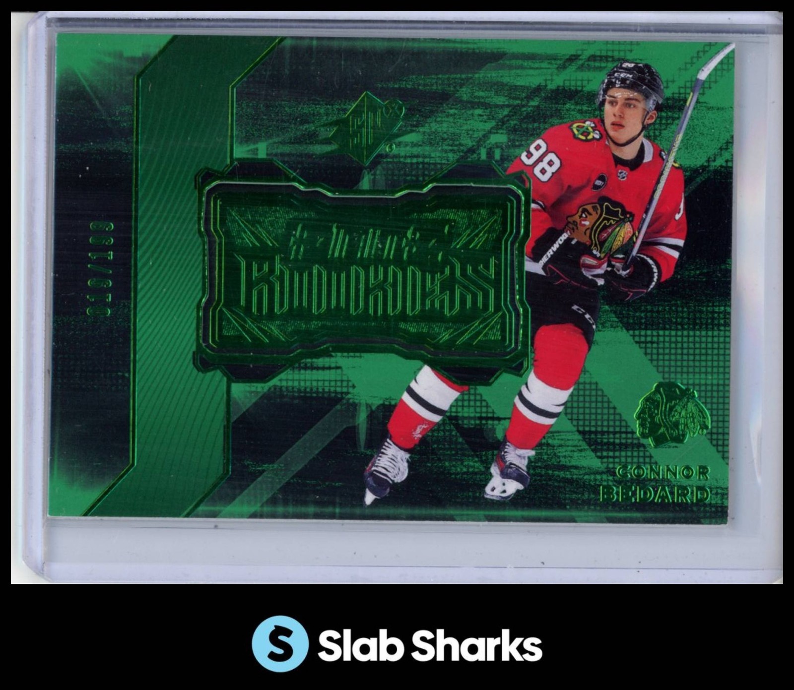 2023 UPPER DECK SPX #F-15 CONNOR BEDARD FINITE ROOKIES GREEN RC ROOKIE /199