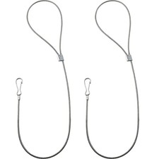 2-Pack Adjustable Gate Latch - Stainless Steel Cable Pull Gate Opener for