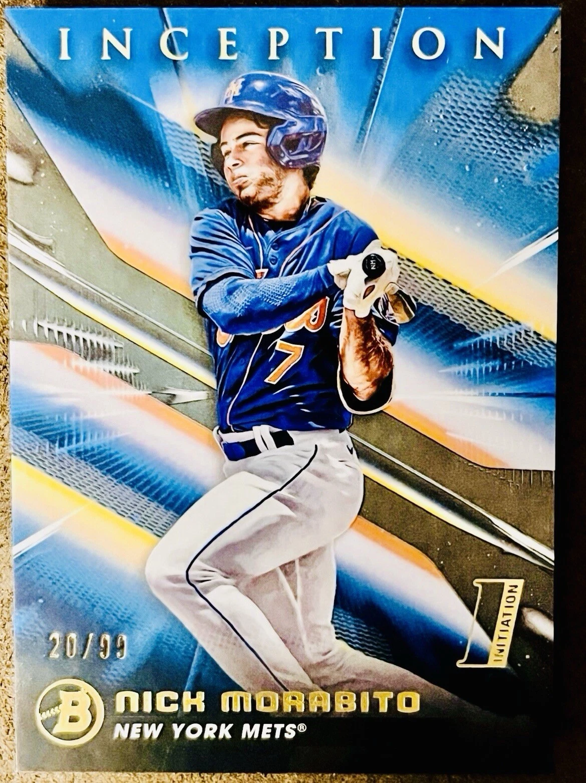 2023 Bowman Inception 1st Inception #75 Nick Morabito Blue Foil 64/99 RM