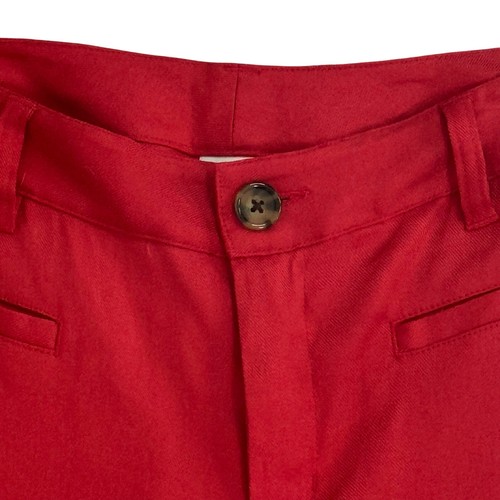 CABI Red Valentine Trousers 5503R Linen Blend Wide Leg Pants Women's Sz 8 - Picture 5 of 14