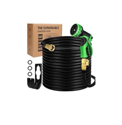 #ad GENERIC EXPANDABLE GARDEN HOSE WALL HOOK 100FT WATER HOSE BLACK100 GREEN $44.45