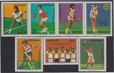 Paraguay 2254/60 1986 Famous Tennis Players MNH