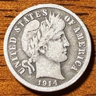 1914-D Denver Mint Silver Barber Dime
