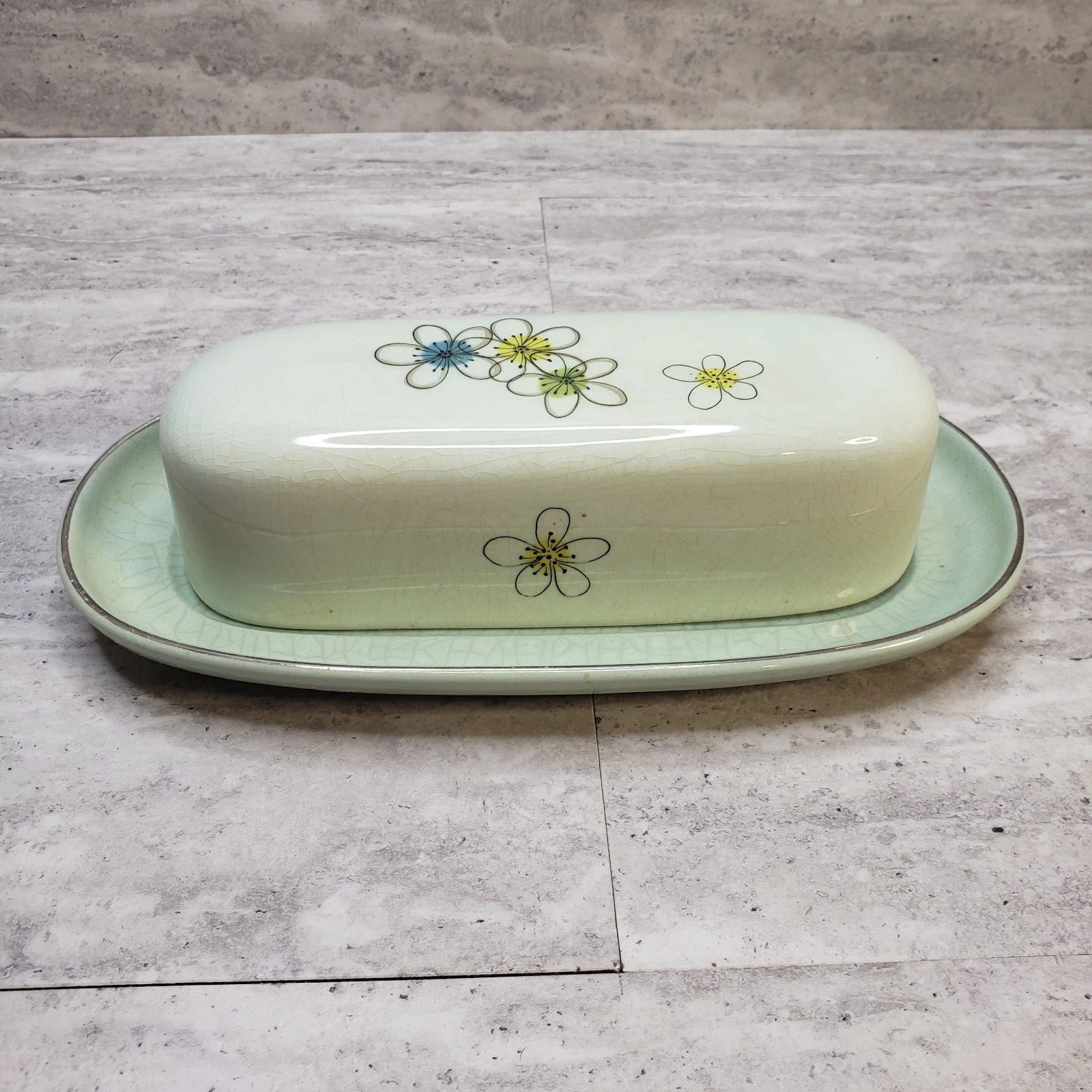 Vintage Nobility Permaware Mist Butter Dish