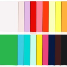 Geelin 18 Pcs 18 x 12 Inches Colored Plywood Sheets 1/8 Thin Craft Wood for L...