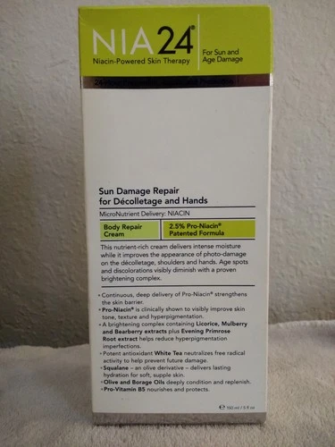 Nia24 Sun Damage Repair for Decolletage and Hands Body Repair Cream 5 fl oz