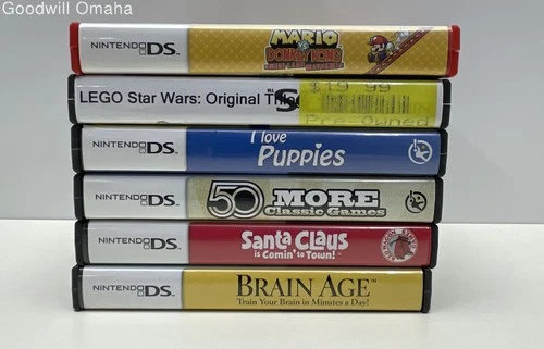 Lot of 6 Boot Tested Assorted Nintendo DS Video Games w/ Mario VS Donkey Kong
