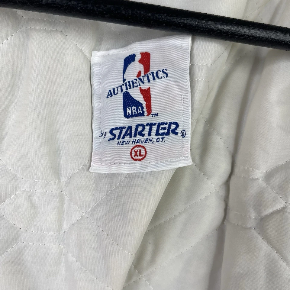 Vintage Miami Heat Jacket Mens XL STARTER Satin Bomber Snap Black Orange NBA USA - Image 3 of 4