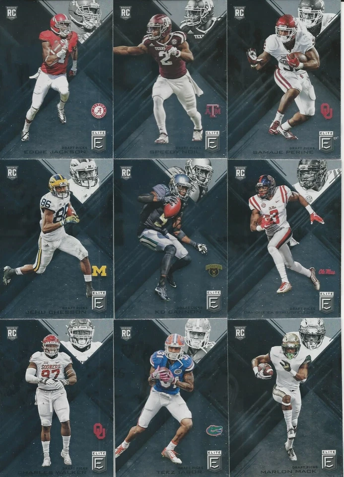 2017 Panini Elite Draft Picks Football- Base, Inserts, Parallels Free Shipping - Image 4 of 4