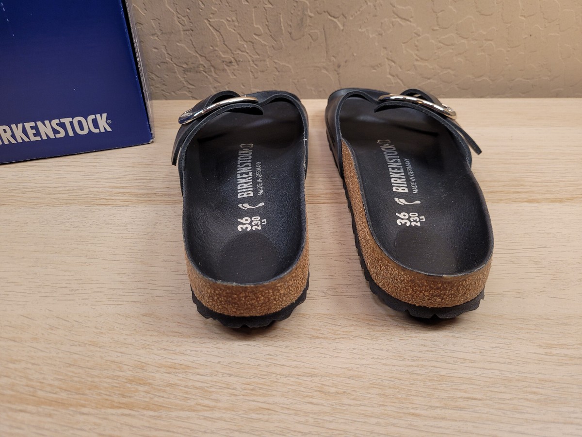 Birkenstock Madrid Big Buckle Black Womens 36 EU Size 5 US