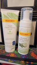 New FACE CLEANSER Gentle Cream 6oz  Refreshing Foaming 4.8oz SEALED Burts Bees