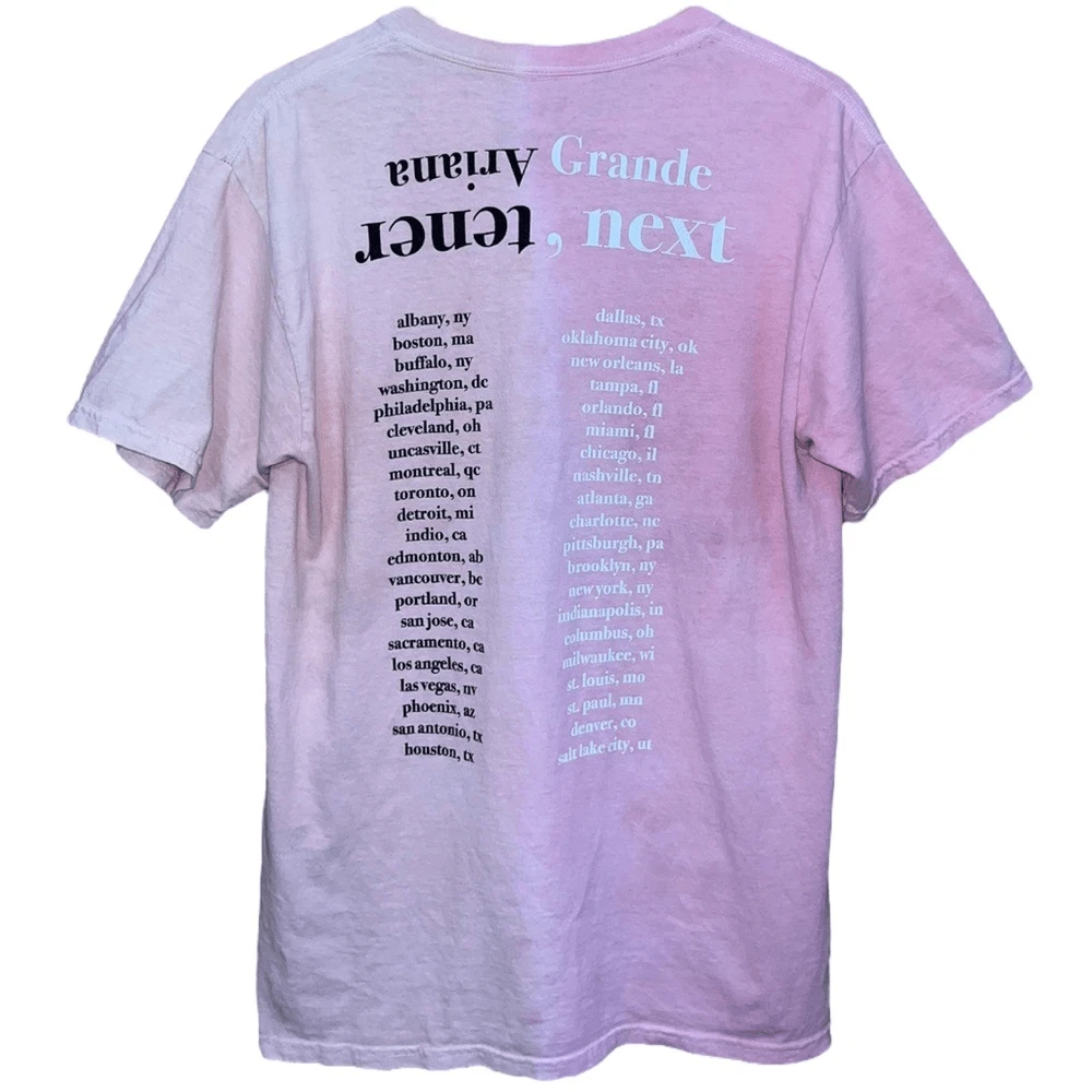 Ariana Grande Thank You Next Sweetener US tour pink tie dyed t