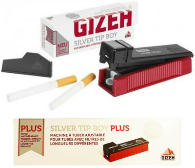 gizeh cigarette tubes Gizeh Silver Tip Boy Plus Adjustable Tobacco Cigarette Tube Filling Machine