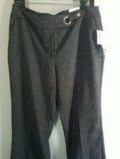 NWT.Anne Klein Women Size 10 Black/WHITE Dress Pants Work Slacks Trousers Career