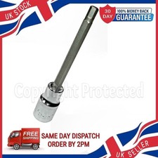 LONG REACH 125MM HEX 1/2" DRIVE SOCKET 7MM H7 ALLEN ALAN KEY SINGLE SOCKET BIT