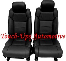 Black Leather Seat Covers Kit For 2014-2021 Tundra Crewmax Crew Cab Sr5 Trd