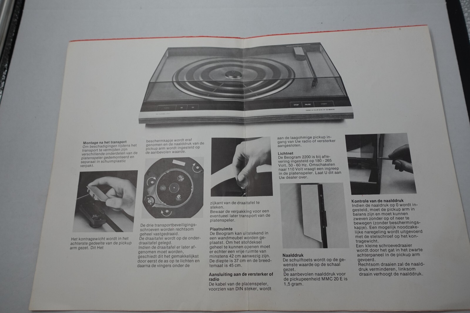 Bang & Olufsen Beogram 2200 manual, original Bang & Olufsen. Dutch | eBay