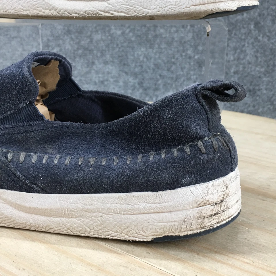 Zapatos sin cordones Hush Puppies jóvenes 6,5 M niños Lazy Genius azul gamuza planos Foto 3 de 4