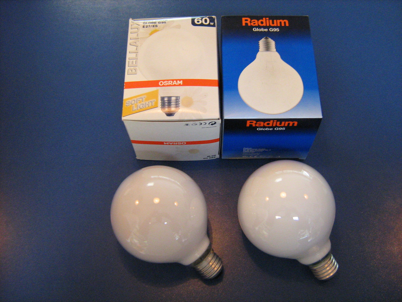 Original Osram / Radium Globe Lamp E27 60W G95 Opal White Ø 95mm
