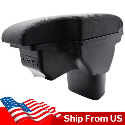 For 2011- 2019  Nissan Juke Center Console USB Armrest Storage Compartment Box;