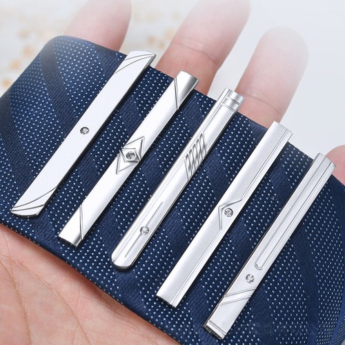 Men Metal Silver Color Tie Clip For Wedding Necktie Clasp Clip Gentleman # - Picture 8 of 18