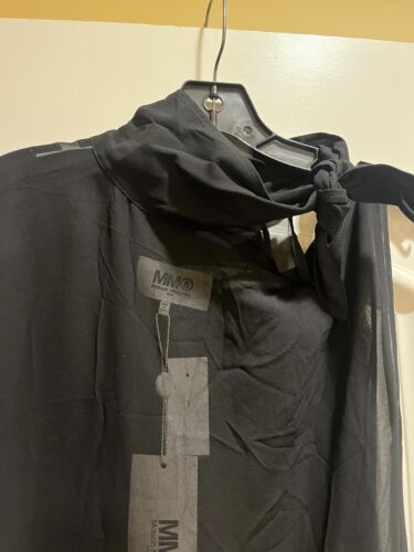 NWT Maison Margiela Paris MM6 Women's Black Sleeveless Blouse Sheer Sz 36 $395 - Picture 4 of 15