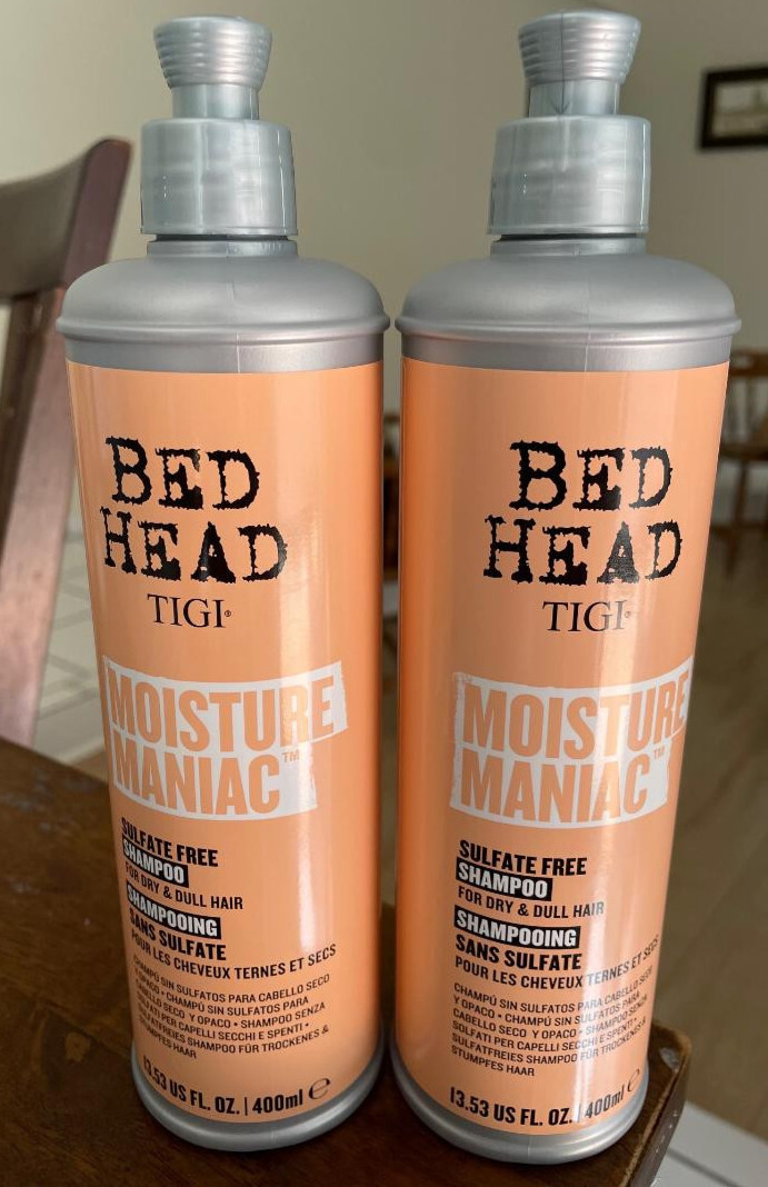 2 Tigi Bed Head Moisture Maniac Shampoo 400ml shampoo for dry dull hair