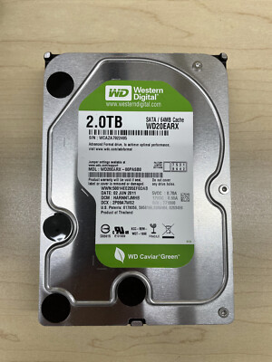 Western Digital WD20EARX Caviar Green 2TB SATA Internal Hard Disk Drive