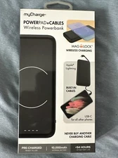 My Charge Power Pad + cables Wireless Power Bank Great for Apple products!
