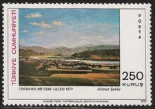 Turkey #1872 (A435) VF MNH  1971 250k Landscape, Village on River Bank, by Sekur