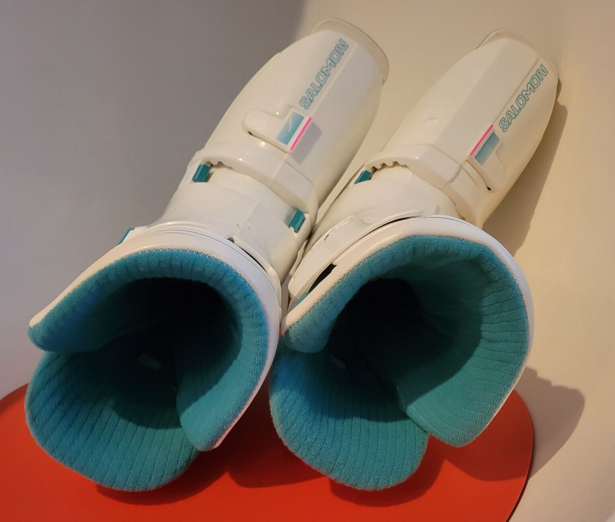 SALOMON VERSE8SP セット 160cm ブーツ27.0 ストック付 Salomon SX82 Ski Boots White/Pink/Aqua Womens / 25 Made in France