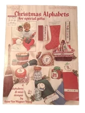 CHRISTMAS Alphabets for special gifts Cross Stitch Leaflet by Leisure Arts 