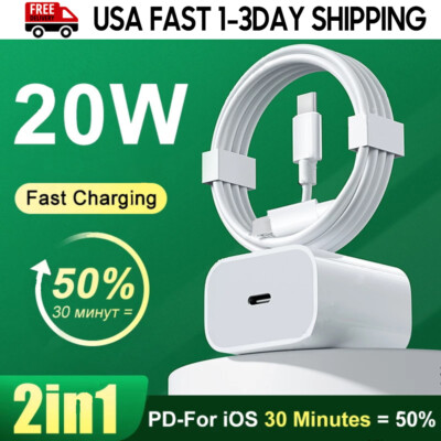 2023 Ungrade Super Fast Charger + Cables For iPhone 11 13 14 Pro Max Xs XR 8 7 6
