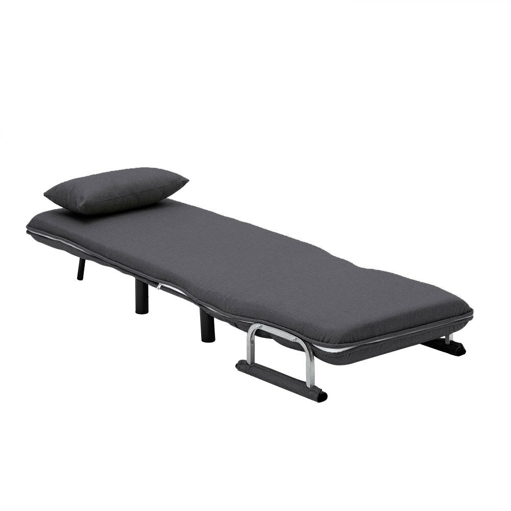 Faux Leather Fabric 2/3 Seater Sofa Bed Recliner Couch Sleeper Sofabed