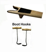 Men's or Ladies ~ COWBOY BOOT JACK PULLER OFF & a Pair of Boot HOOK Puller ON