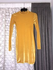 Womens Nasty Gal Collection Size 4 Bodycon Dress Yellow