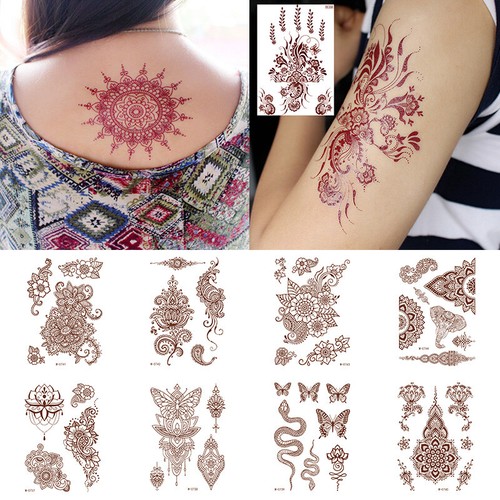 Henna Tattoo Stickers Lace Temporary Tattoo Waist Bracelet Flash Tatoos Flower Ebay
