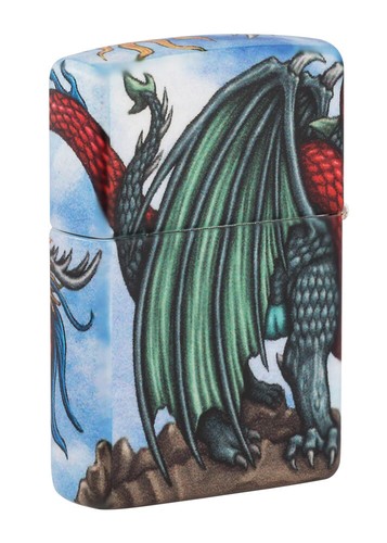 Zippo Lighter Fighting Dragon 60005658 Windproof Lighter Gas - Picture 2 of 6
