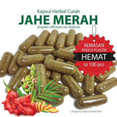 RED GINGER 100 Capsules Organic Herbs Spices Fresh Pure Hygienic Premium