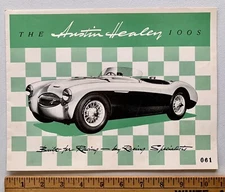 Rare Vintage 1955 Austin-Healey 100S Sports Car Sales Brochure 100 S - 2nd Issue