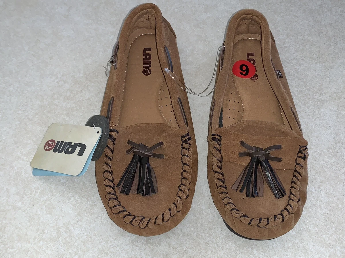 Lamo Women s Moccasin Slippers Shoes Chestnut Size 6 New With Tags