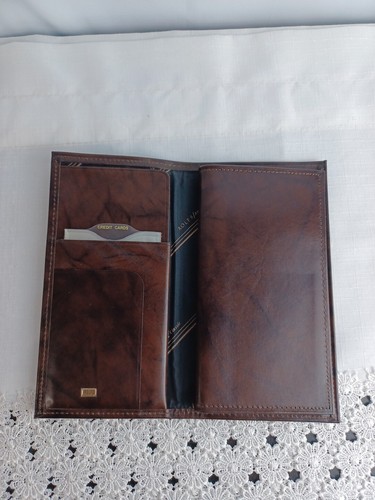 Vintage Rolfs braunes amerikanisches klassisches Scheckbuch Taschensekretär neu hergestellt in den USA - Bild 8 von 15
