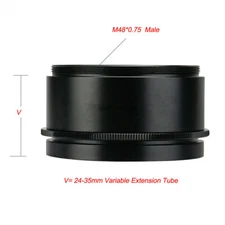 1PCS M48*0.75mm Variable Extension Tubes 24-35mm for Astrophotography