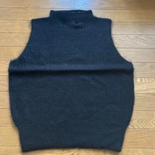 ICHI Antiquites Knit Vest free size color black alpaca fashion tops women ladies