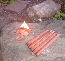 5 X FIRE PENCILS EMERGENCY FIRE STARTER BUSHCRAFT TINDER SURVIVAL KIT