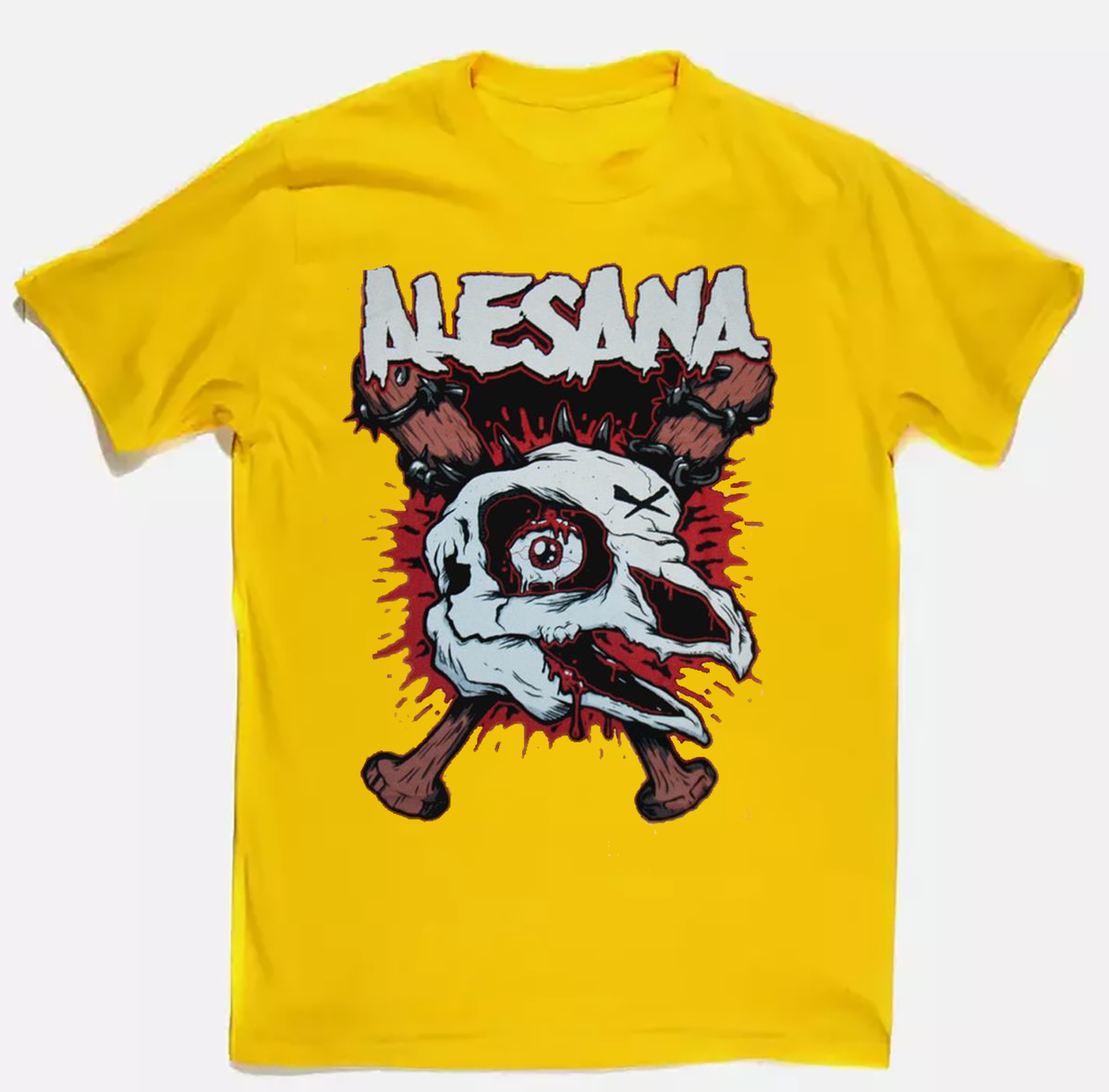 Rare Collection ALESANA Band Gift For Fan S to 5XL Yellow T-shirt 