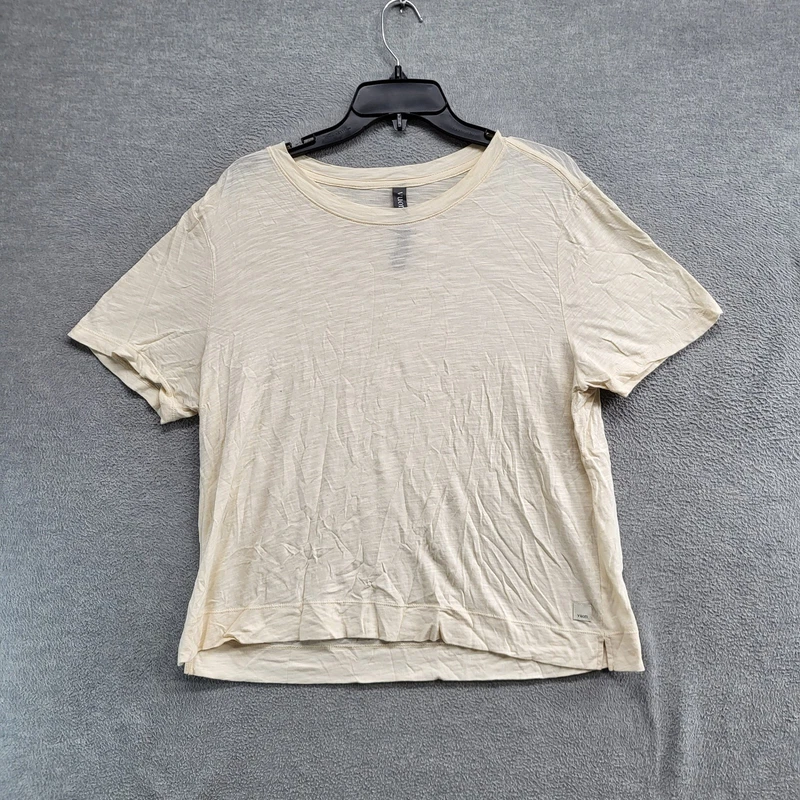 vuori activewear cropped short sleeve thin shirt