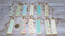 12~Vintage~Shabby Chic~Roses~Junk Journal~Linen Cardstock~Gift~Hang~Tags